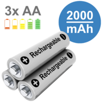 Oplaadbare batterij AA, set van 3 stuks