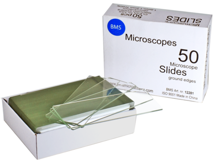 BMS microscope slides 76 x 26 mm, 1.0 - 1.2 mm thick