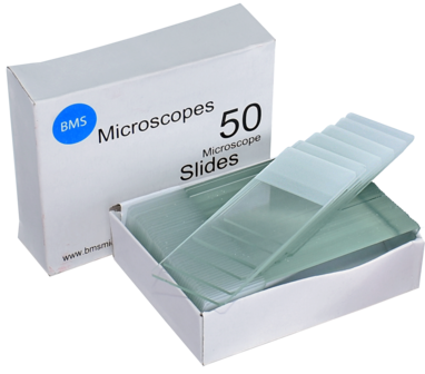 BMS microscope slides 76 x 26 mm twin frosted, 1.0 - 1.2 mm thick, 50 pcs.