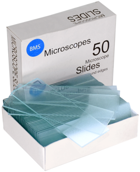 BMS microscope slides 75 x 26 mm twin frosted, 1.2 - 1.4 mm thick, 50 pcs.