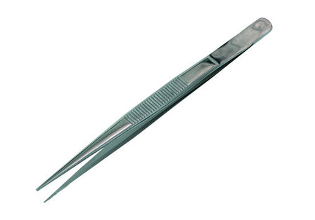 Forceps, straight, fine tip, 130 mm