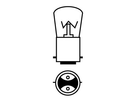 Reservelamp, tungsten,  110V/20W, BA15