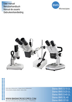 Manual de usuario de microscopios est&eacute;reo BMS
