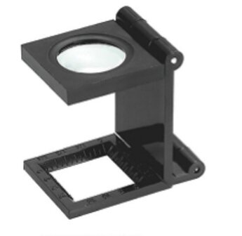 Folding linen tester magnifier