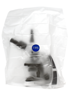 Grote stofhoes met BMS-logo voor trinoculaire microscopen