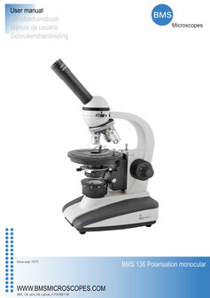 Gebruikershandleiding BMS 136 polarisatiemicroscoop
