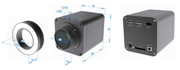 Caméra intelligente BMS avec optique, zoom, autofocus