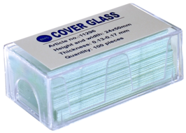 Helderwit BMS dekglaasjes 24 x 50 mm, 100 stuks, 0,13 - 0,17 mm