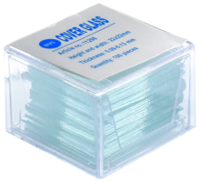 Helderwit BMS dekglaasjes 22 x 22 mm, 100 stuks, 0,09 - 0,13 mm