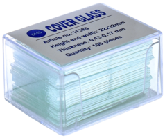 Helderwit BMS dekglaasjes 22 x 32 mm, 100 stuks, 0,13 - 0,17 mm