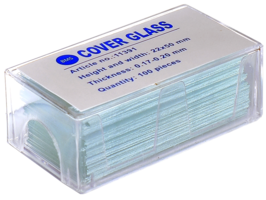 Helderwit BMS dekglaasjes 22 x 50 mm, 80 stuks, 0,17 - 0,20 mm