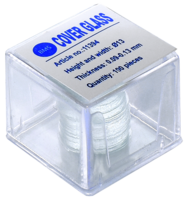 Helderwit BMS dekglaasjes rond Ø 13 mm, 100 stuks, 0.09 - 0.13 mm