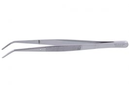Pinzette, gebogen, spitz, 145 mm