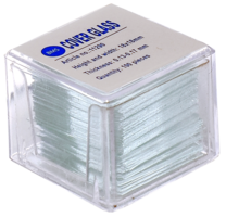 Helderwit BMS dekglaasjes 18 x 18 mm, 100 stuks, 0,13 - 0,17 mm